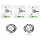 Brush cutter replacement head with metal blades