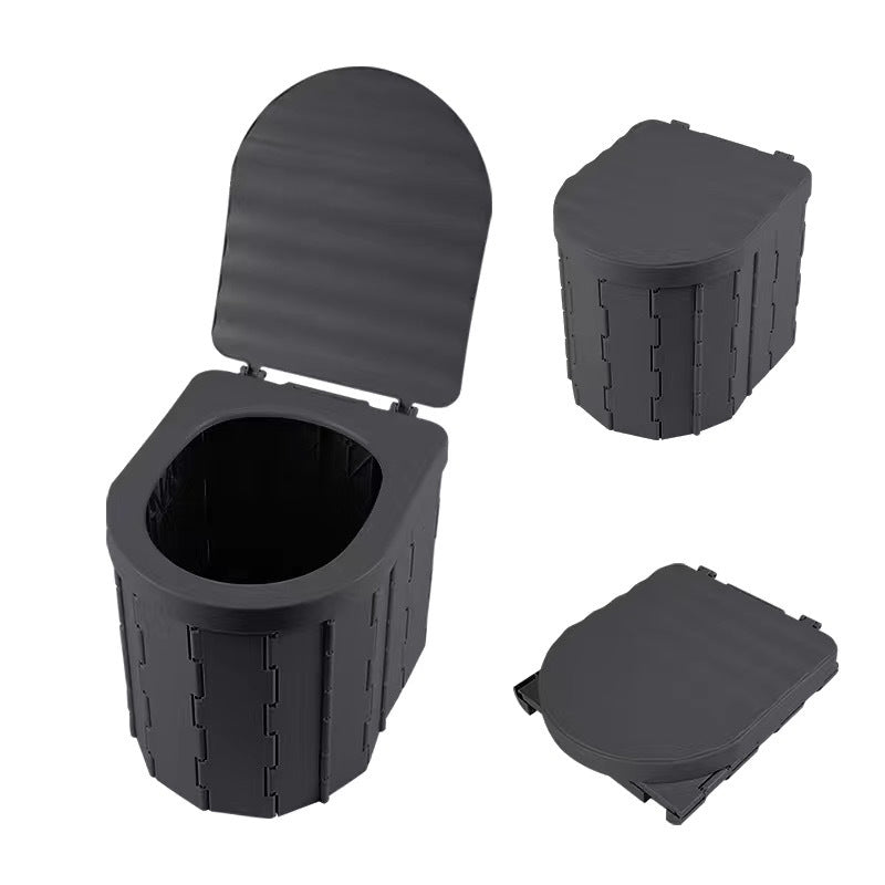 Faltbares Camping-Toilette ABS Kunststoff – Tragbar