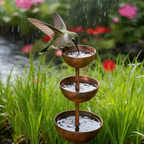 Vogeltränke aus Eisen – 3-stufiges Vogelbad für den Garten