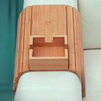 Sofa-Tablett Bambus mit Getränkehalter – flexibel