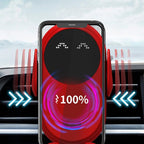 Wireless car charger with automatic phone holder