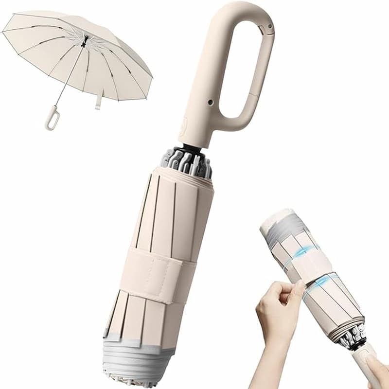 Regenschirm kompakt automatisch mit Sicherheitsstreifen