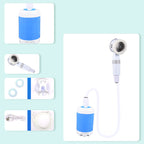 Portable outdoor shower with battery – 2 spray modes, 5000 mAh