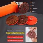 Polishing disc with cooling structure for angle grinders