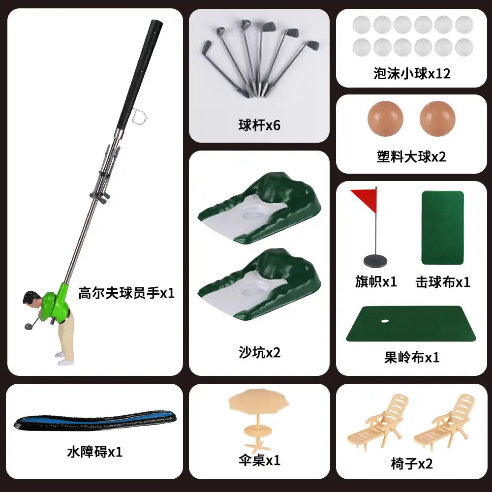 Golf-Set für drinnen mit 5 Schlägern
