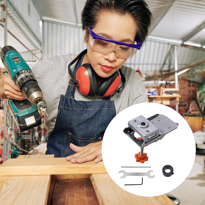 Door Hinge Drilling Template Stainless Steel with Stop Guide