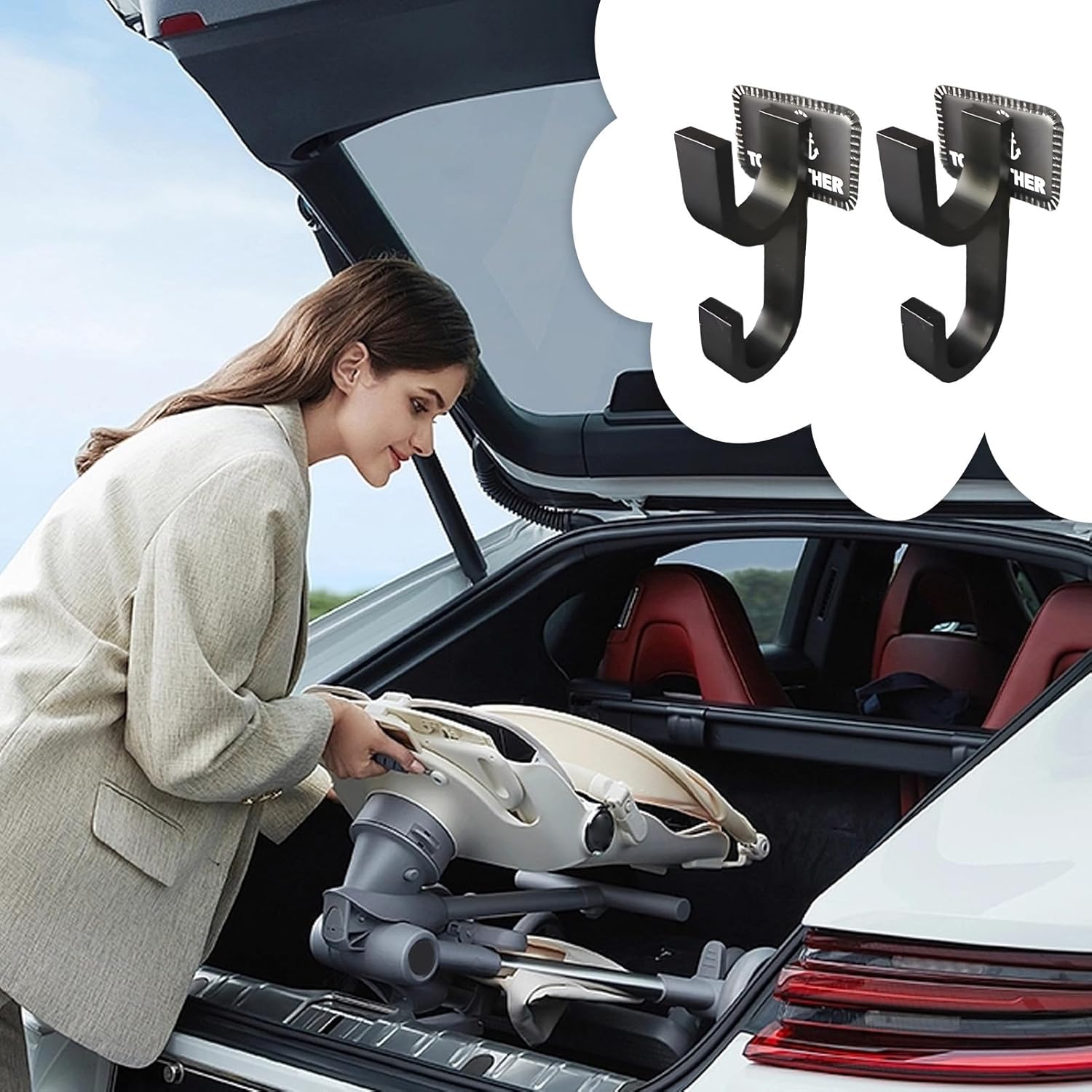 Auto-Regenschirmhalter mit Haken – Stabil und rutschfest