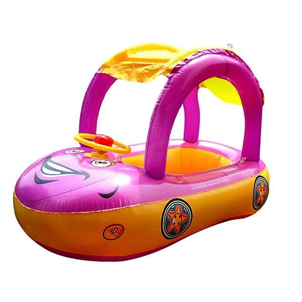 Baby Schwimmsitz mit Sonnendach – Aufblasbar mit Spielzeug
