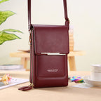 Handy shoulder bag with touchscreen window