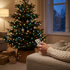 LED waterfall string lights for the Christmas tree, copper wire, with remote control