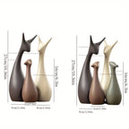 Keramik-Hirschfiguren Set – Moderne Deko für Wohnbereich