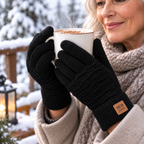 Damenhandschuhe Thermo-Fleece mit Touchscreen-Spitzen