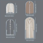Transparent PEVA garment bag set with zipper
