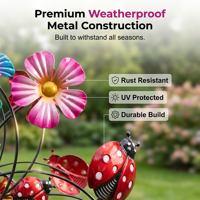 Kinetic Wind Spinner Garden – Rotating Garden Decoration