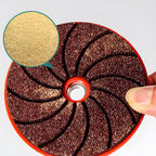 Polishing disc with cooling structure for angle grinders