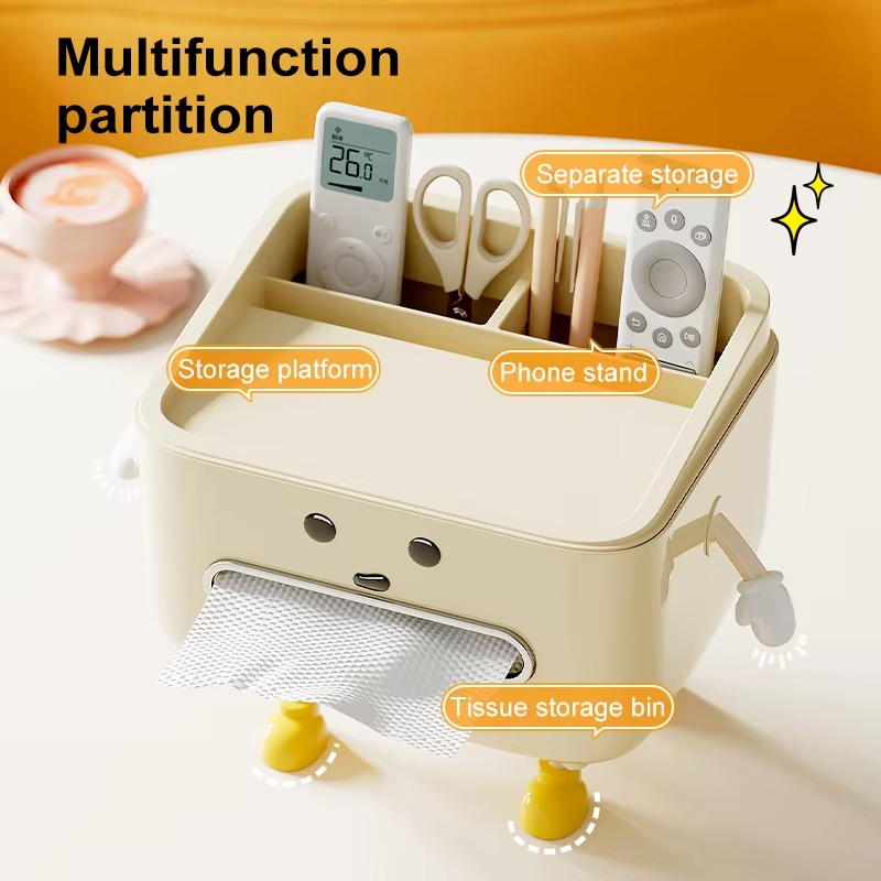 Schreibtisch-Organizer mit Rollen und Papiertuchspender