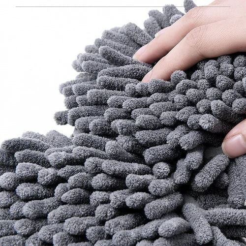 Telescopic Car Wash Mop with Double-Layer Head – Black/Orange