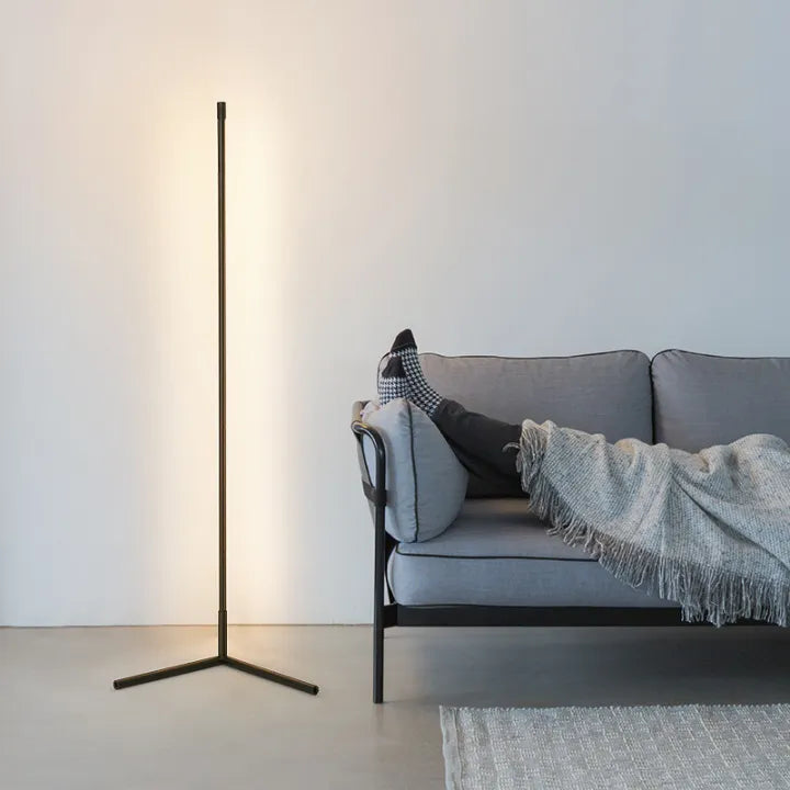 Dimmable LED Corner Floor Lamp with Remote Control
