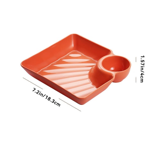 Dip holder with integrated sauce compartment – No more dripping
