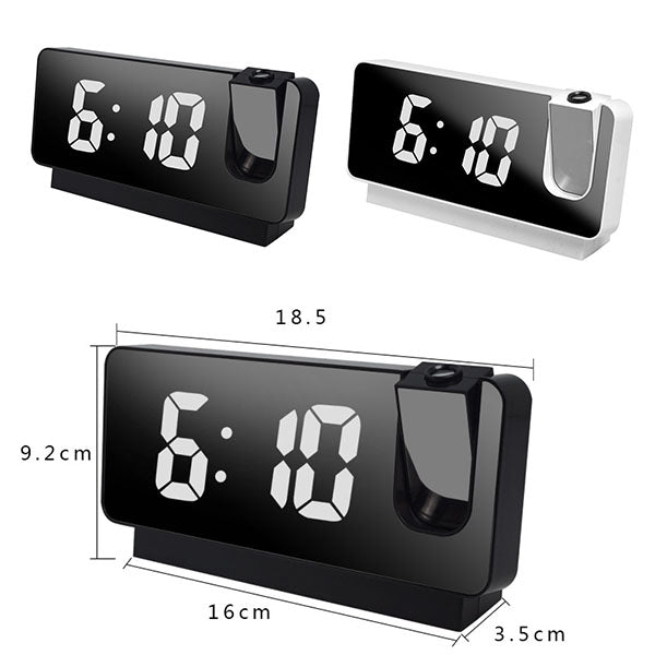 LED projection alarm clock with ceiling display