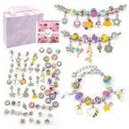 Bracelet Craft Kit with Colorful Beads and Charms