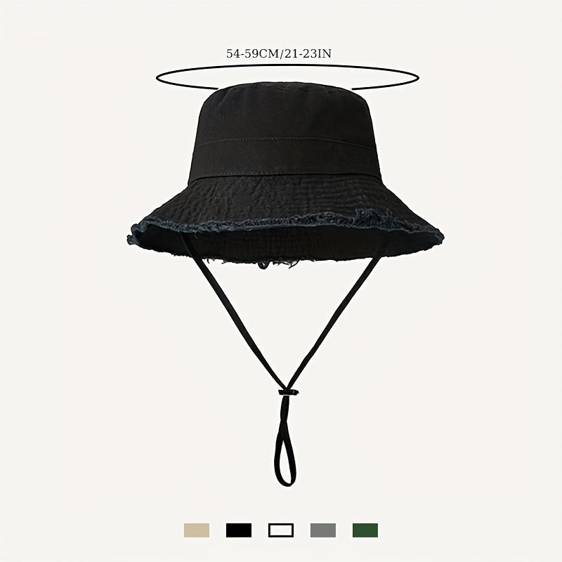 Bucket Hat Baumwolle mit verstellbarem Zugband