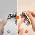 Elektrischer Nagelknipser 2-in-1 mit Auffangfach & LED – für Finger- und Fußnägel