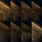 LED icicle string lights 10 m, 160 LEDs, 8 lighting modes, extendable