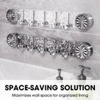 Self-adhesive wall hook strip with foldable hooks – no drilling needed