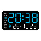 LED wall clock with digital display