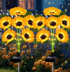 Solar-Sonnenblumenleuchte für Garten und Terrasse