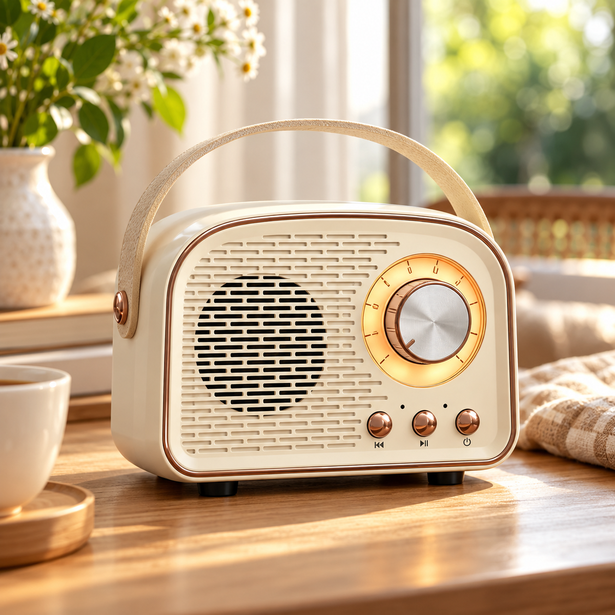 Bluetooth-Lautsprecher Retro-Design mit FM-Radio