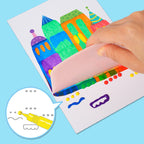 Kratzkunst-Set mit Schaber für bunte Cartoon-Bilder