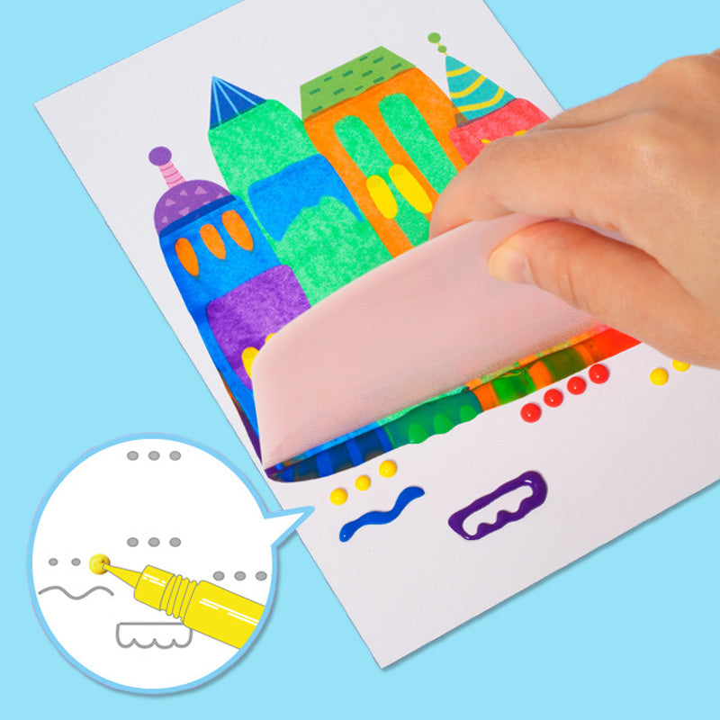 Kratzkunst-Set mit Schaber für bunte Cartoon-Bilder