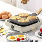 4-Kammer Bratpfanne mit Maifan-Steinbeschichtung für Eier und Pfannkuchen
