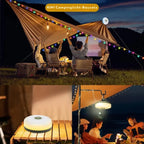 Campinglampe mit 10m RGB-Lichterkette – Atmosphäre & Sicherheit für jeden Trip -   Mivoza Deutschland