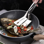 2-in-1 stainless steel turner and grabber – Flip and grip with one tool