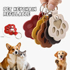 Leather paw keychain with storage compartment