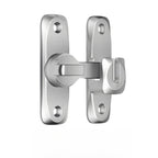 Universal latch adjustable to 90° and 180° for sliding doors