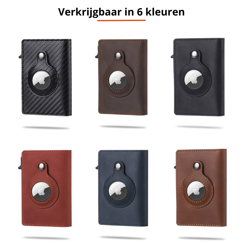 Slim Card Holder with Built-In AirTag Pocket