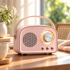Bluetooth-Lautsprecher Retro-Design mit FM-Radio