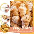 Horn-Shaped Pastry Molds Set – Bake Crispy Cream Rolls at Home