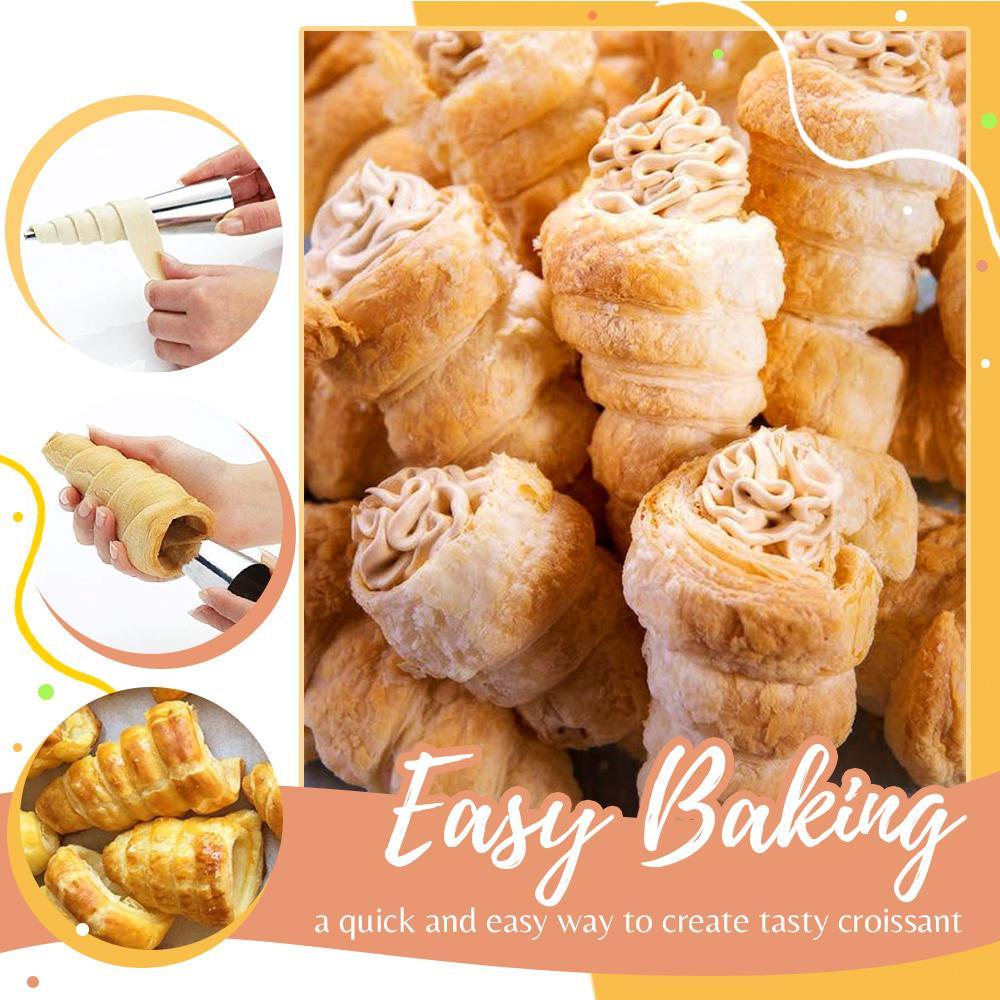 Horn-Shaped Pastry Molds Set – Bake Crispy Cream Rolls at Home