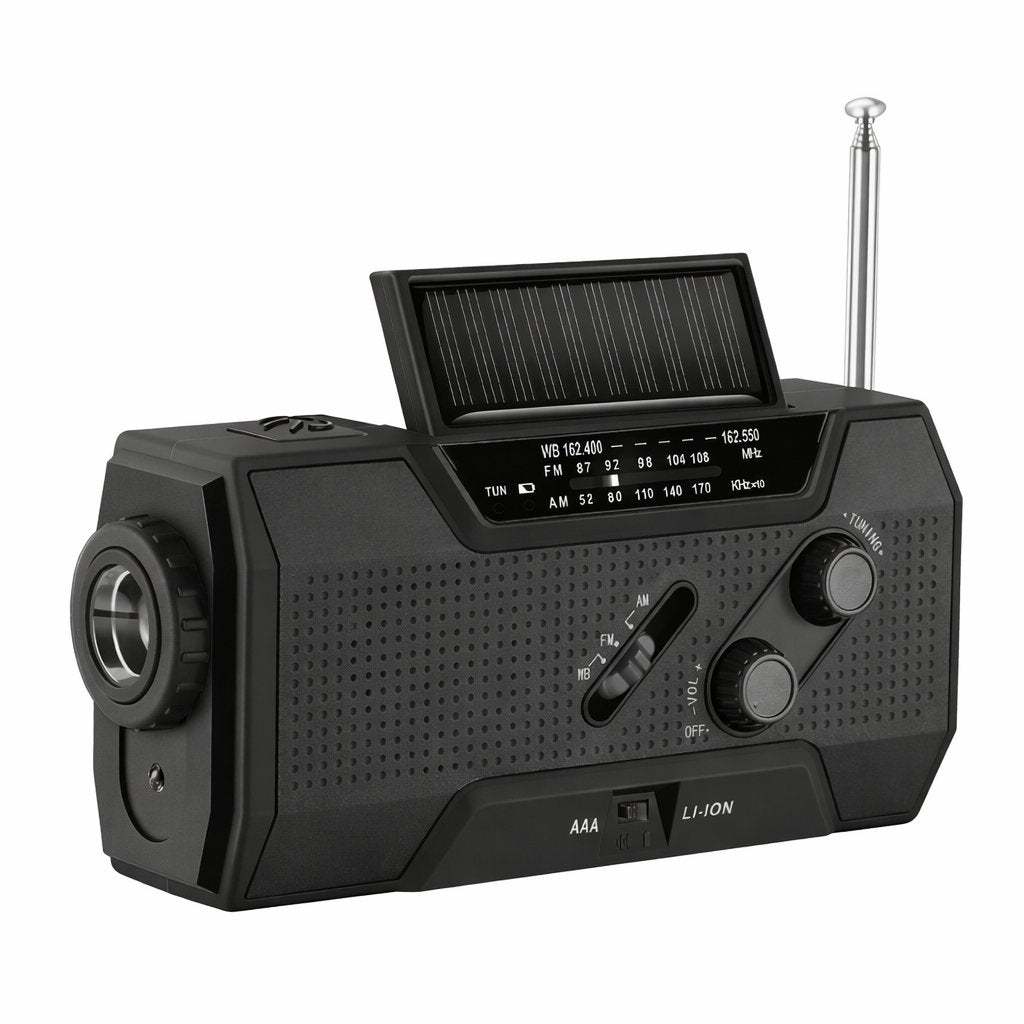 Emergency Radio Solar with Hand Crank and Power Bank