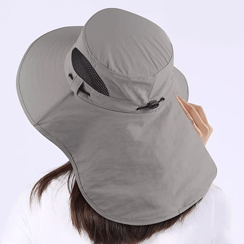 Sonnenhut mit abnehmbarem Nackenschutz und Gesichtsmaske