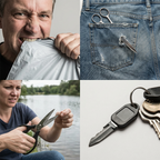 Compact Foldable Stainless Steel Scissors with Multitool Function