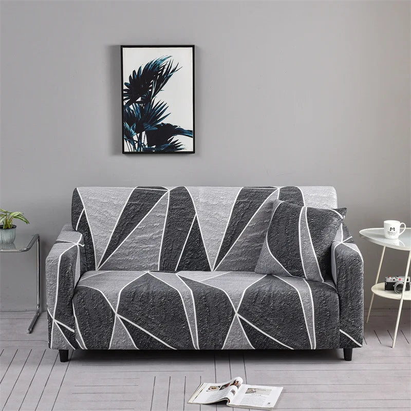 Sofabezug Stretch mit Blumenmuster