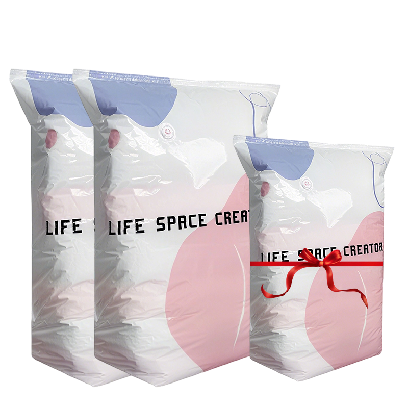 Vacuum storage bags for clothing and bedding