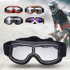 Motorradbrille Vintage-Stil mit verstellbarem Gummiband