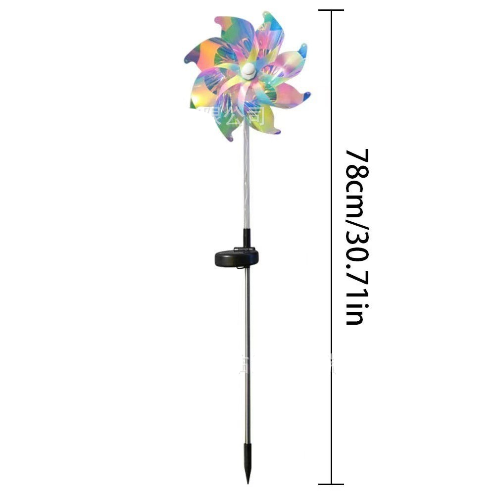 Solar garden windmill with LED lighting – Colorful windmill